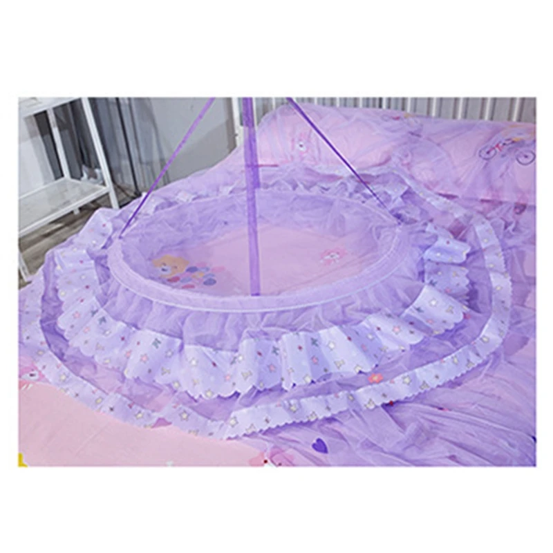 Топ! детская элегантная Тюлевая кровать балдахин сетчатый навес круглой формы