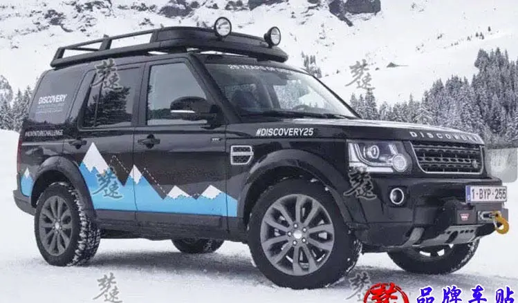 A Для Land Rover Дискавери 4 автомобиля стикер цветок Дискавери 4 снег горный автомобиль линия талии Наклейка декоративная наклейка для автомобиля - Название цвета: A