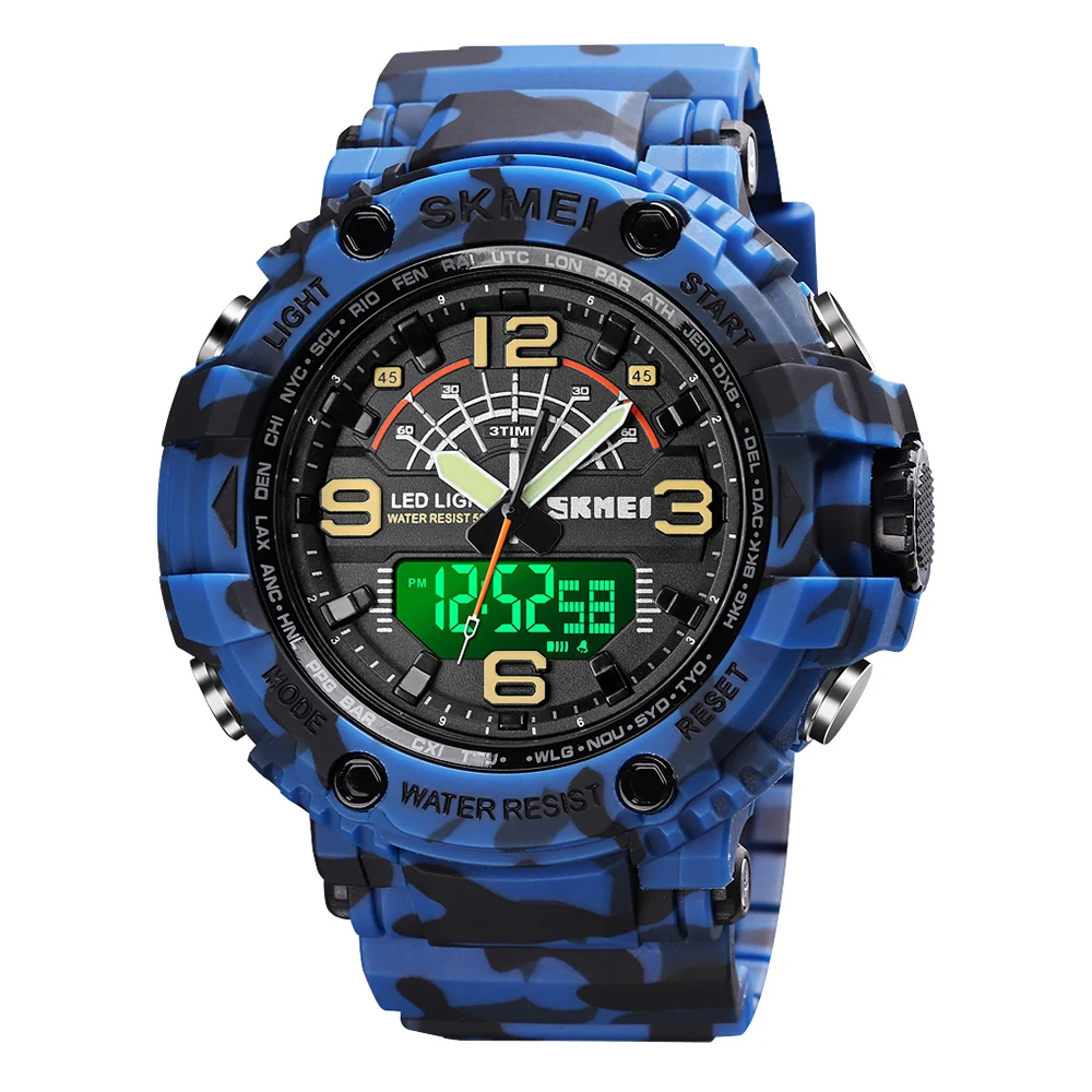 

SKMEI Quartz Digital Electronic Men Watch Date Week Alarm Clock Backlight 5ATM Waterproof Male Fashion Sports Watches Wristband