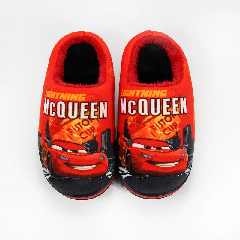 Детские хлопковые тапочки Disney новинка 2019 зимняя Нескользящая домашняя обувь для