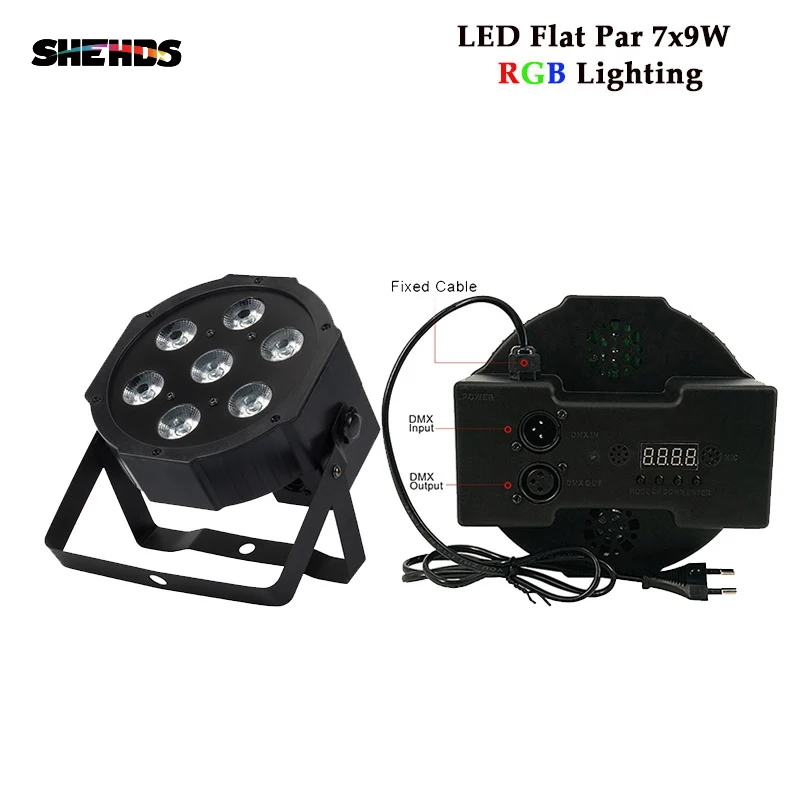 Светодиодный прожектор 9X10 Вт+ 1X30 Вт RGB светильник RGB 3в1 светодиодный DMX512 сценический светильник ing DJ вечерние светильник s для мероприятий KTV Дискотека вечерние ночной клуб - Цвет: LED 7X9W RGB 3in1