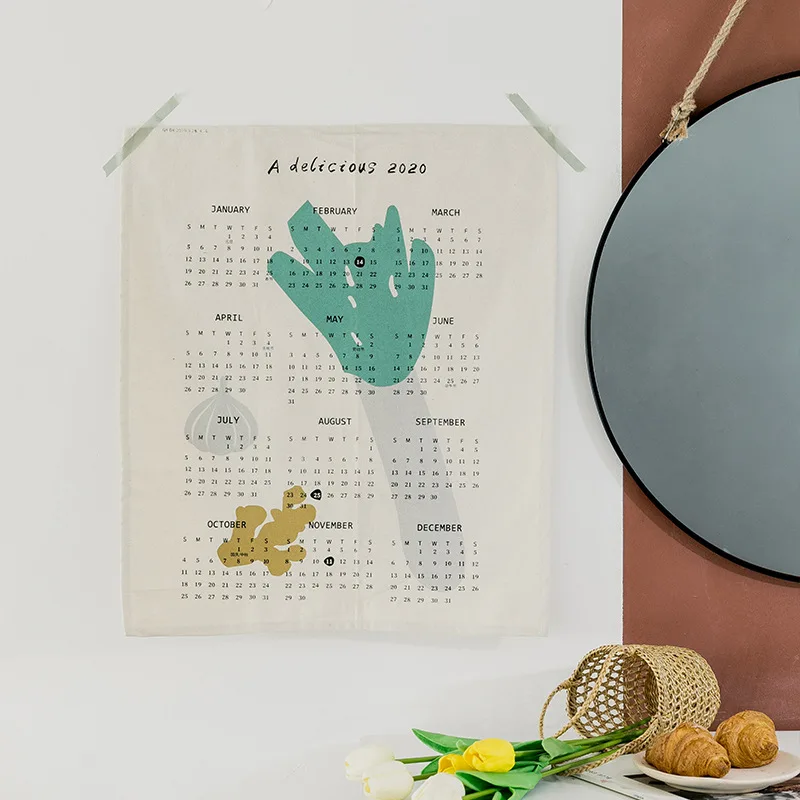 Ткань 2020 календарь гобелен ткань аксессуары для украшения дома японский и