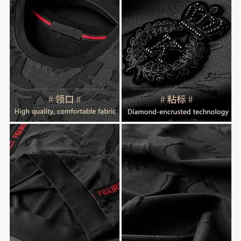 Дизайнерская Роскошная Модная брендовая мужская футболка с коротким рукавом