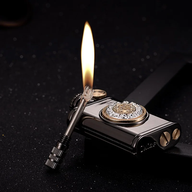 

Many Time Matches and Kerosene Machine Dual-use Two-in-one Personality Creative Match Windproof and Waterproof Lighter Good Gift
