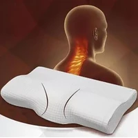 soft orthopedic latex magnetic white color neck pillow slow rebound memory foam pillow health cervical neck size in 5030cm