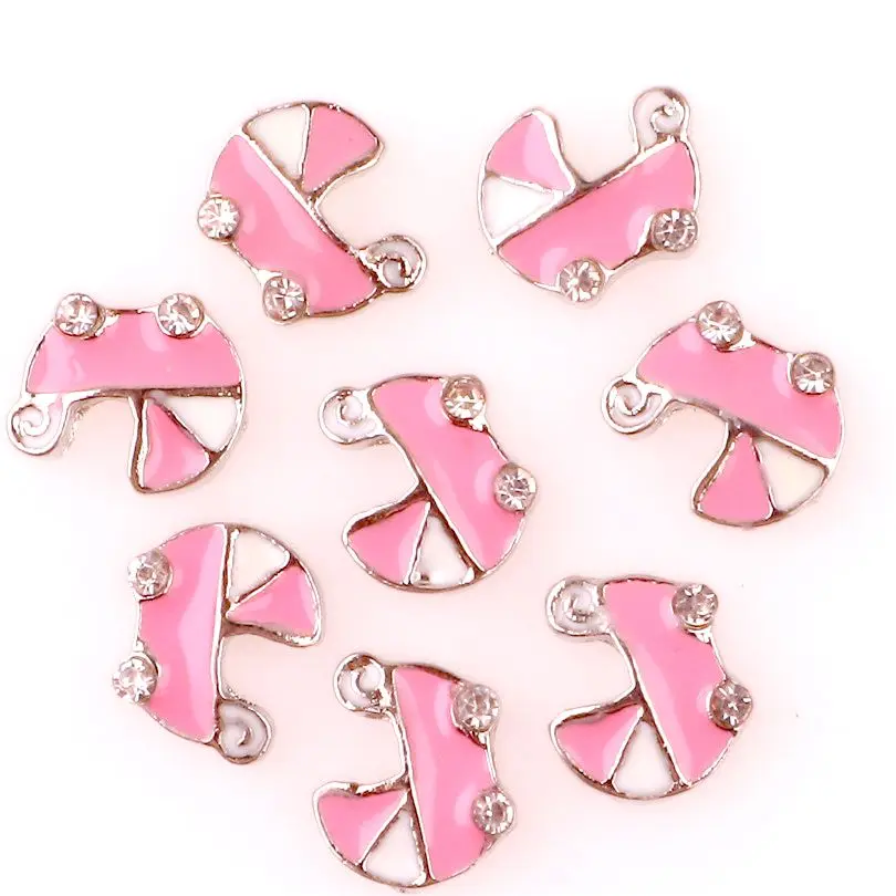 20 шт./лот F167 розовая подвеска медальон для детской каретки|Шармы| |