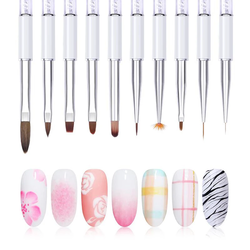 

Nail UV Gel Brush Liner Pen Manicure Nail Art Acrylic Powder UV Gel Polish Pen Design Dot Pen Brushes Manicure Tools DIY