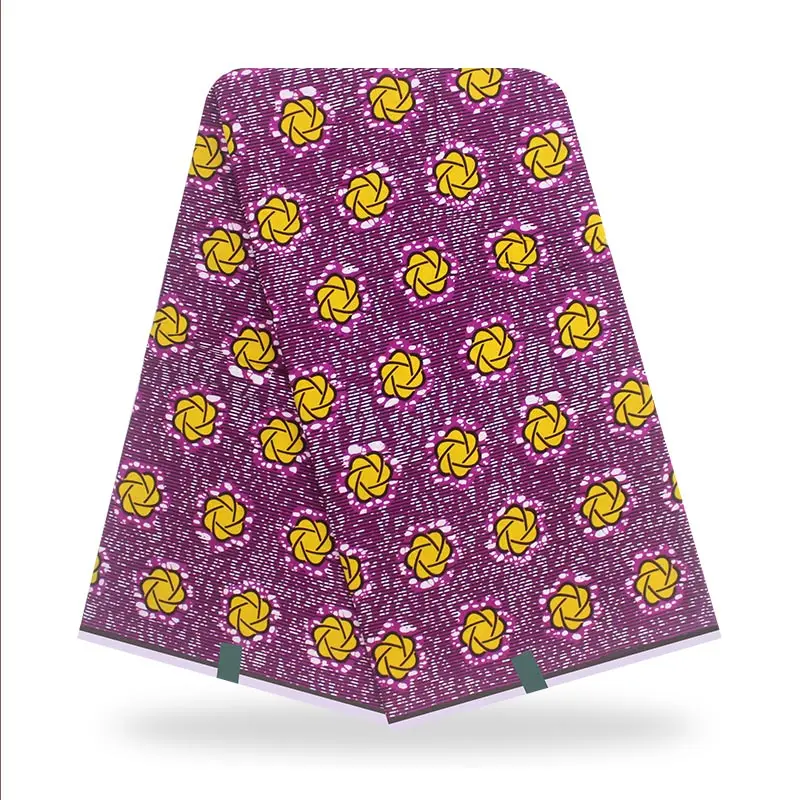 

High Quality 100% Cotton Printed African Wax Fabric African Prints Fabric For Nigeria Wedding Dress 6 YardH181022