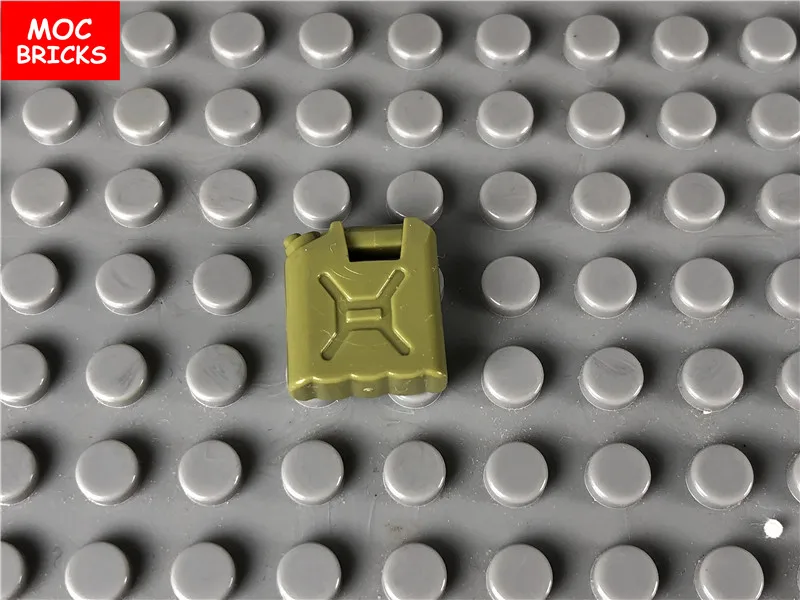 50 шт./лот строительные блоки MOC: бутылки с маслом/бочки солдатское оружие куклы