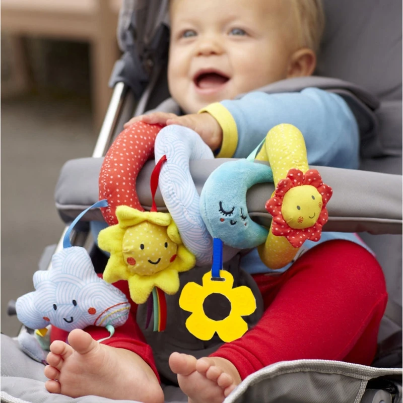 

Cute Moon&Star Shaped Stroller Hanging Plush Accessories Early Educational Toys Bed Around Hanging Supplies Plush Made