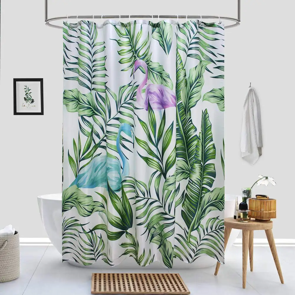 Тканевая водоотталкивающая сверхпрочная занавеска для душа в стиле