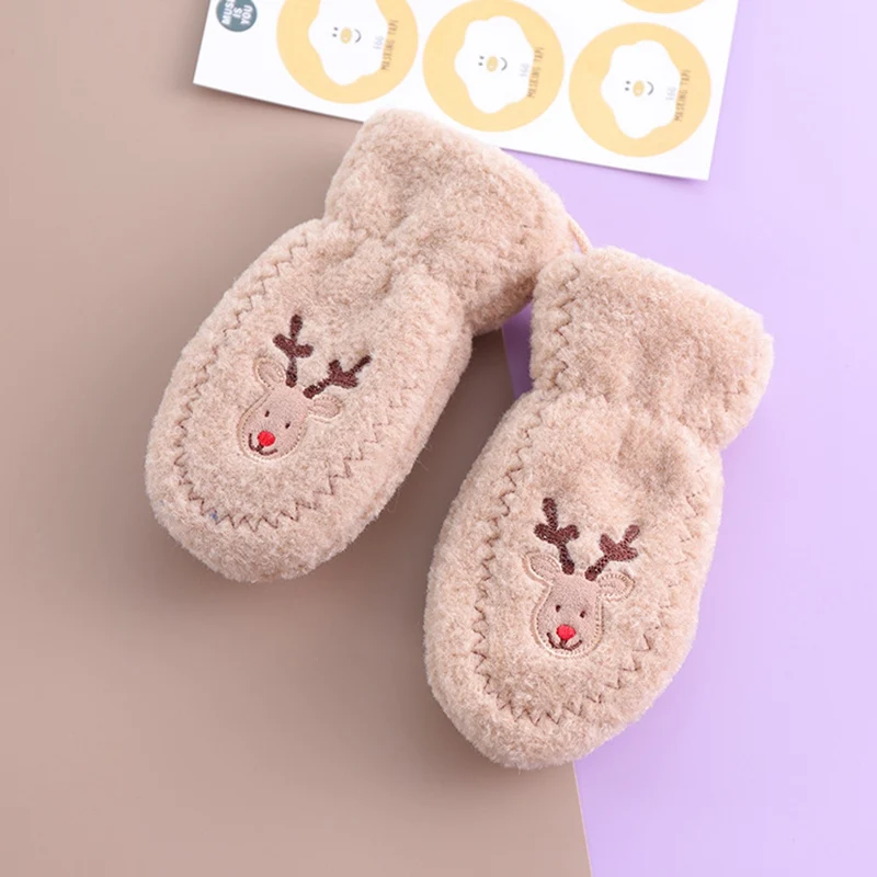 От 4 до 8 лет варежки для детей Зимние теплые митенки детские милые Мультяшные