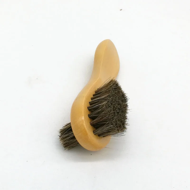 

Double Horsehair shoes brush Long Handle Brush Wipe Leather Shoes Polishing Suede Soft Scrub 1 piece