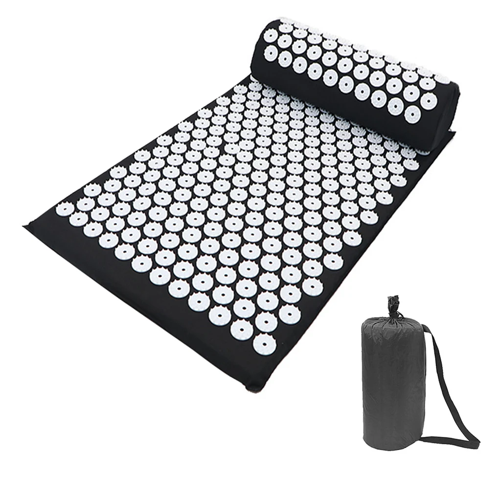 

3PCS/set Massage Cushion Yoga Acupressure Mat and Pillow Set Neck Back Foot Massager Pain Stress Relief Acupuncture Massage Pad