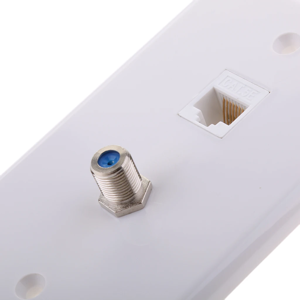 Настенная компьютерная пластина RJ45 с коаксиальным разъемом F сетевая лицевая