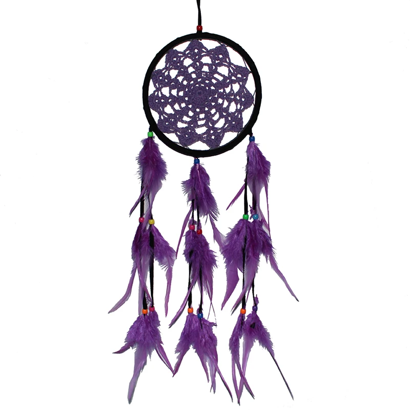 

Purple Feather Handmade Dream Catcher Home Wall Hanging Decoration Ornaments Dreamcatchers