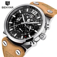 benyar brand mens watches fashion multi function large dial sports waterproof calendar automatic quartz watch mens watches