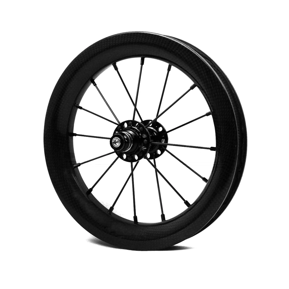 

Ultra Light 12 Inch Rims Carbon Wheelset 30mm width 25mm Depth Clincher BMX Bicycle Full Carbon Wheelset For Kid Balance Bike