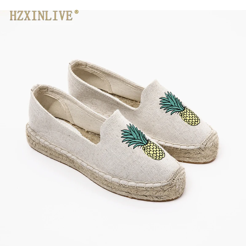 Женские эспадрильи на плоской подошве с принтом вишни|Обувь без каблука| |