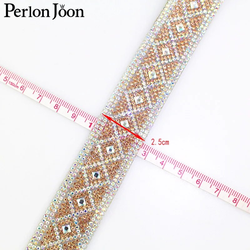 1 yard folk-custom style rhinestone hot fix tape ribbon crystal decoration iron on shoes clothing accessories TR016 | Дом и сад