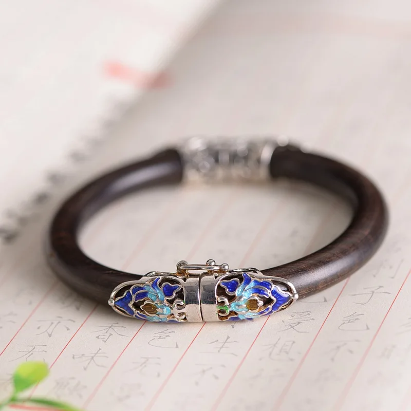 Женский браслет из сандалового дерева BALMORA стерлингового серебра 925 пробы с