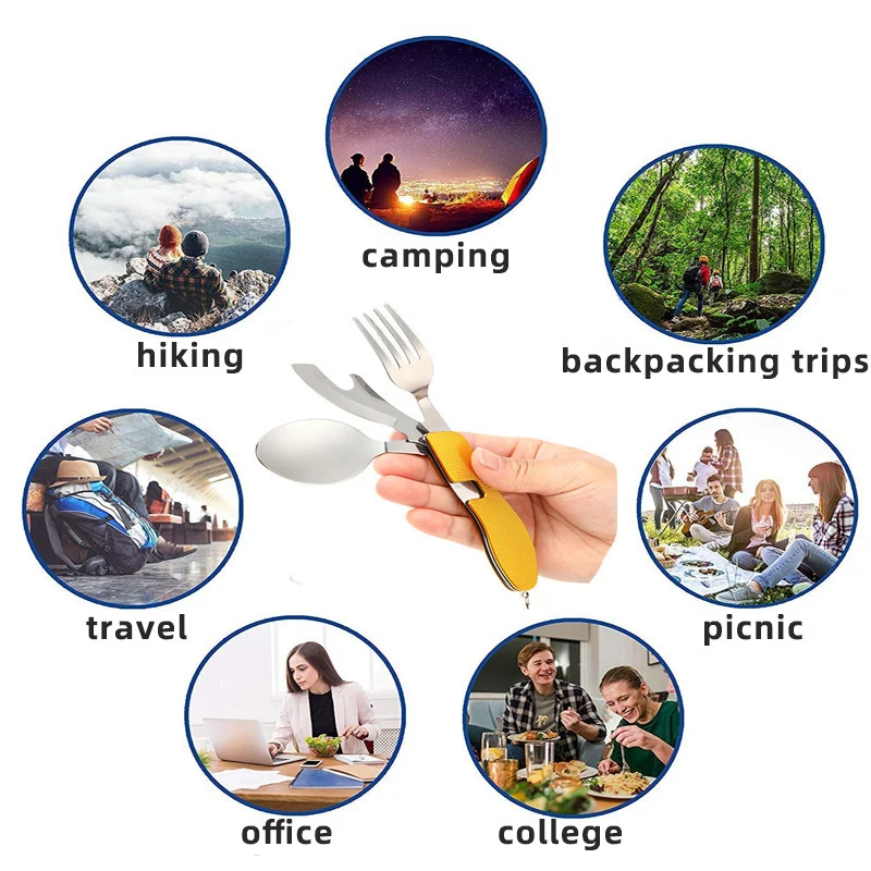 Портативная ложка для пикника складная вилка столовая посуда нож столовые