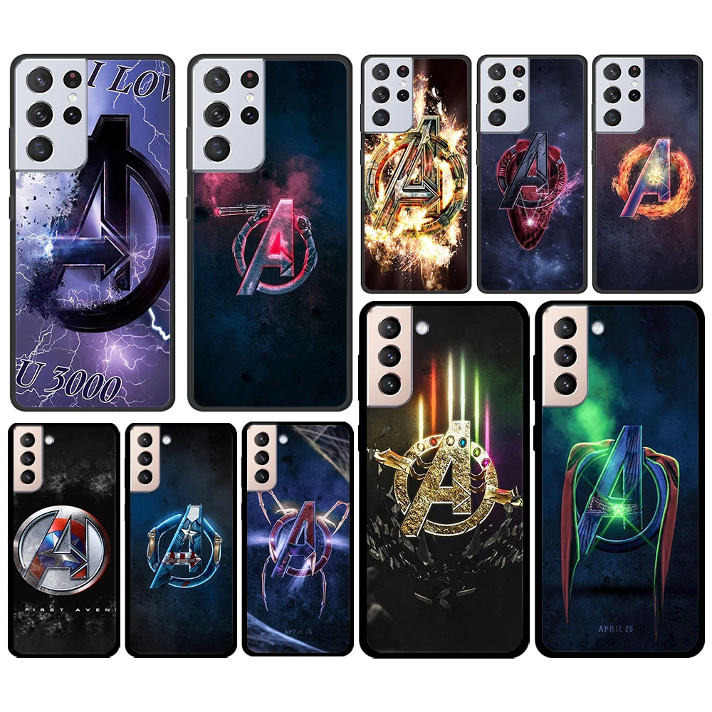 

Marvel Avengers Super logo for Samsung Galaxy S21 S20 FE Ultra Lite S10 S9 S8 S7 S6 Edge Plus Silicone Soft Black Phone Case