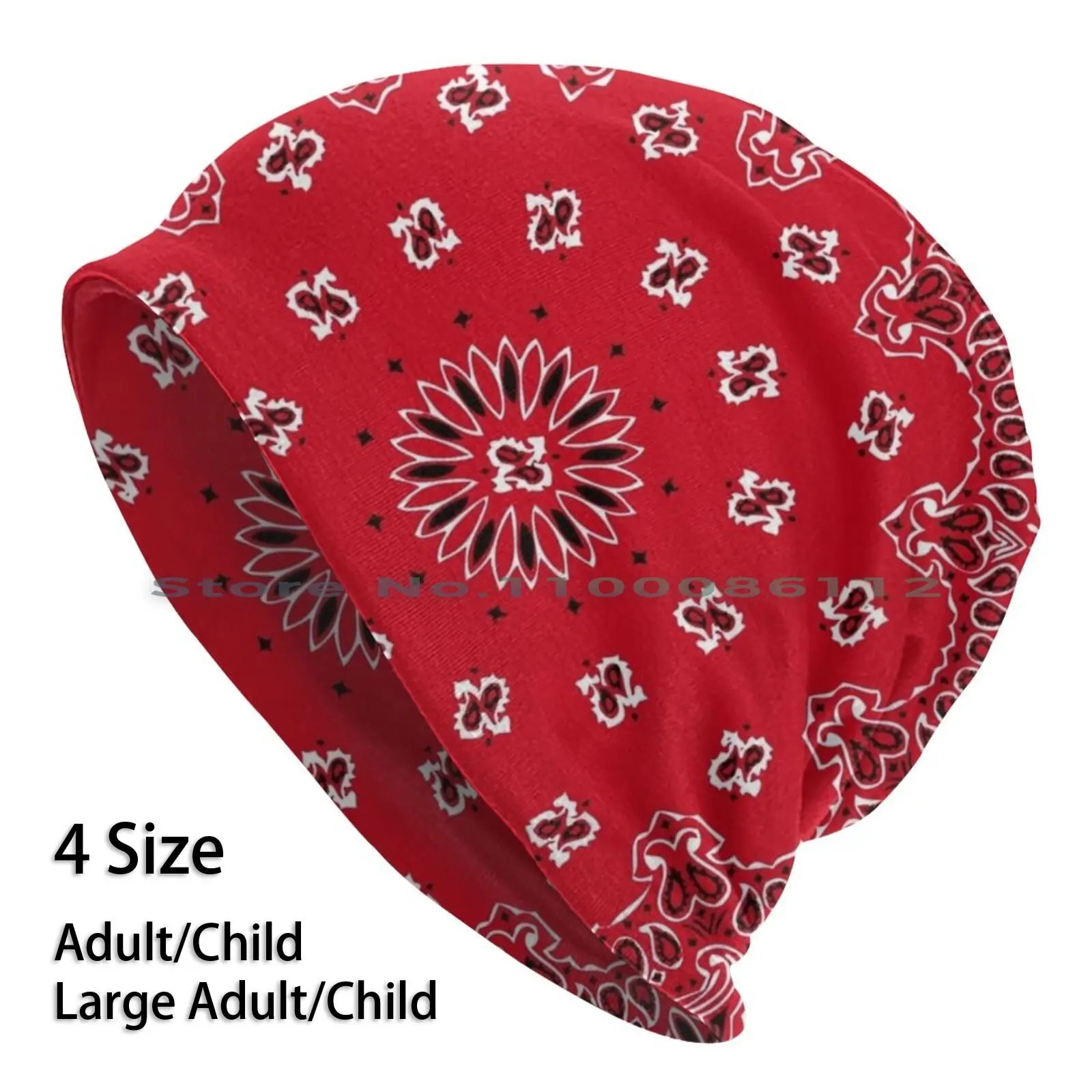 

Classic Bandana Style ( Red Version ) Beanies Knit Hat Bandana Mask Red Bandana Face Mask Red Face Mask Brimless Knitted Hat