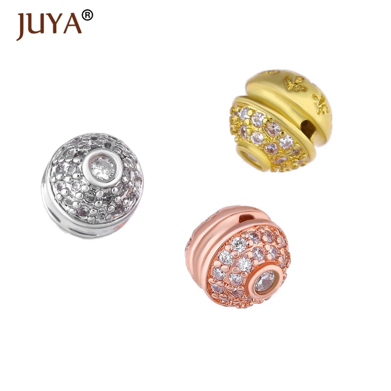 5 шт. оптовая продажа высококачественные Медные металлические бусины с цирконами