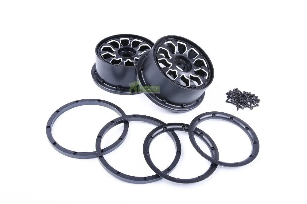 Набор металлических ступиц колеса с ободом Beadlock подходит для 1/5 Losi 5ive T ROVAN ROFUN LT