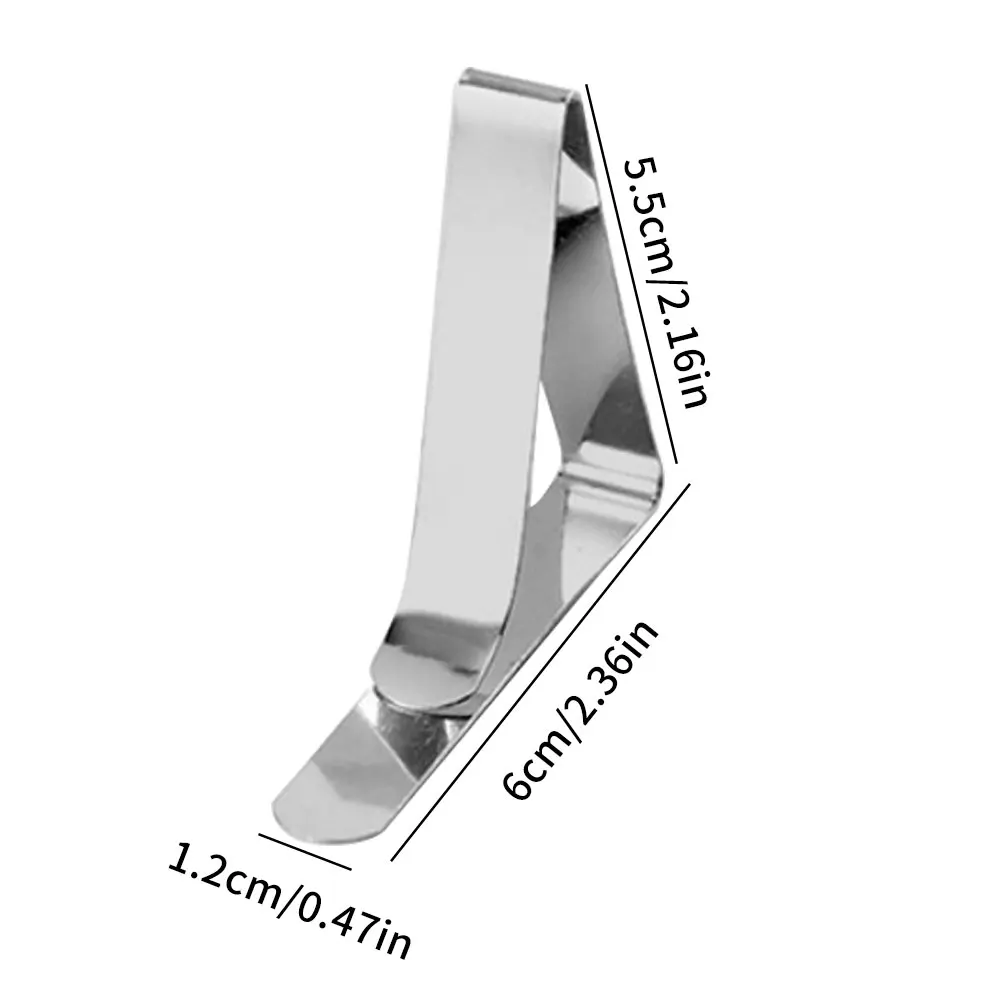 

Tablecloth Clip Stainless Steel Fixed Tablecloth Clamp Adjustable Anti-Skid Table Cover Indoor Outdoor Holder Grip Silver 12PCS