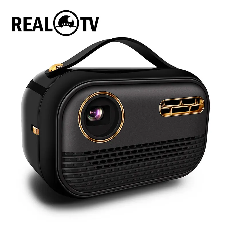 Реальный ТВ P11 мини DLP проектор WiFi Bluetooth портативный уличный домашний кинотеатр