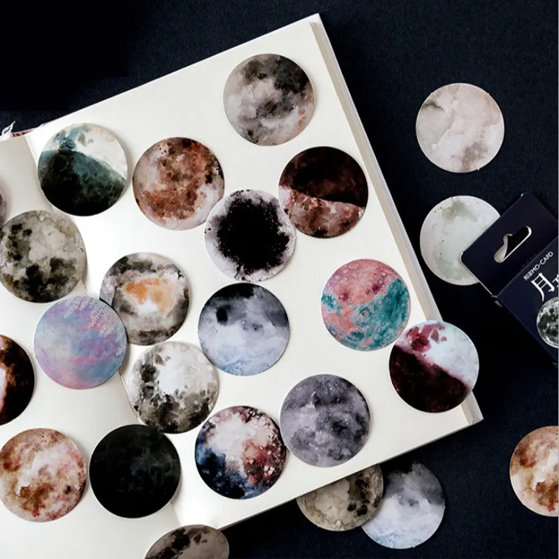 

46 шт./лот Moon Mini Inn Boxed Sticker планеты креативное украшение «сделай сам» альбом дневник Скрапбукинг этикетка наклейка Канцтовары
