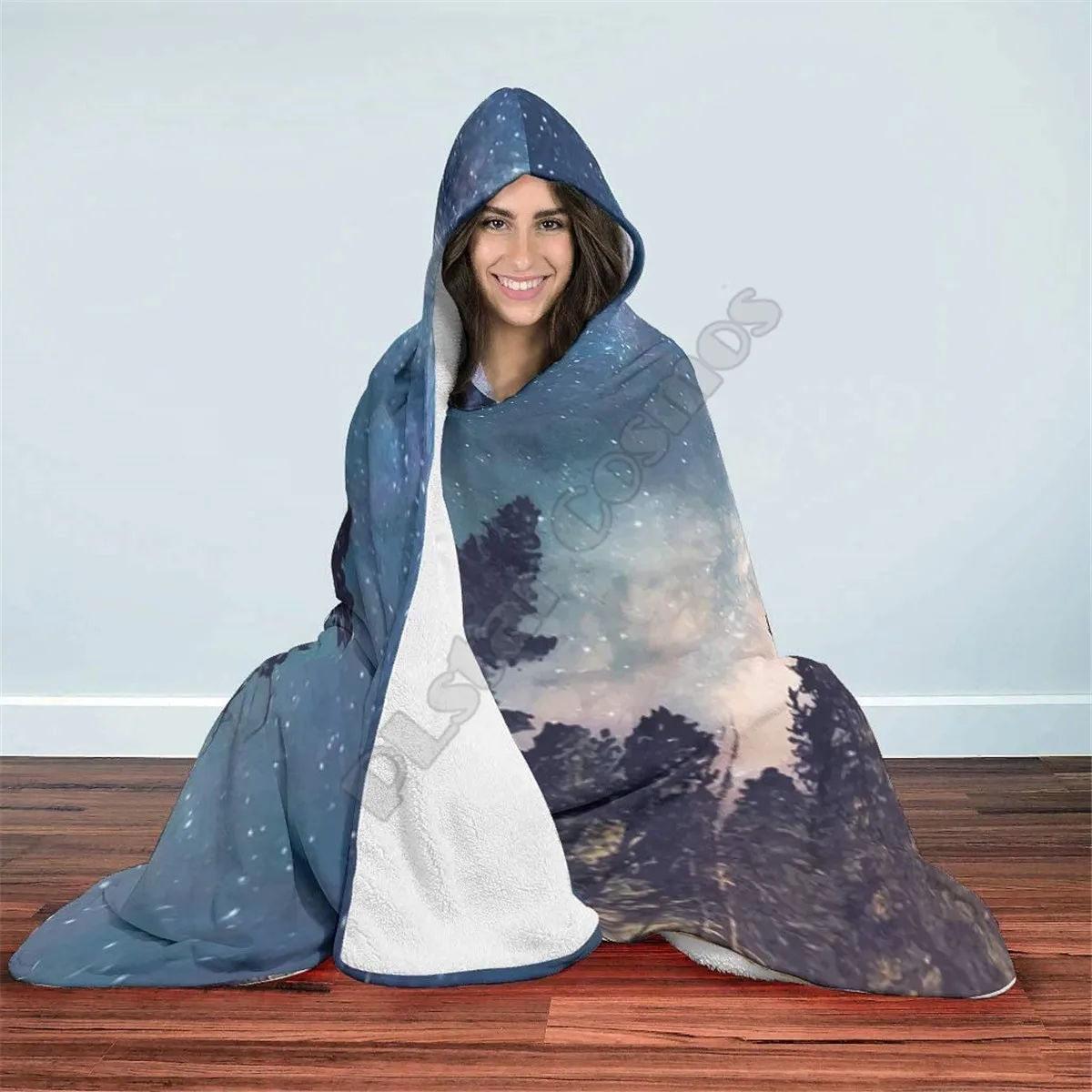 

Starry Sky Hooded Blanket 3D print Wearable Blanket Adults men women Polynesian Drop Shipping 03