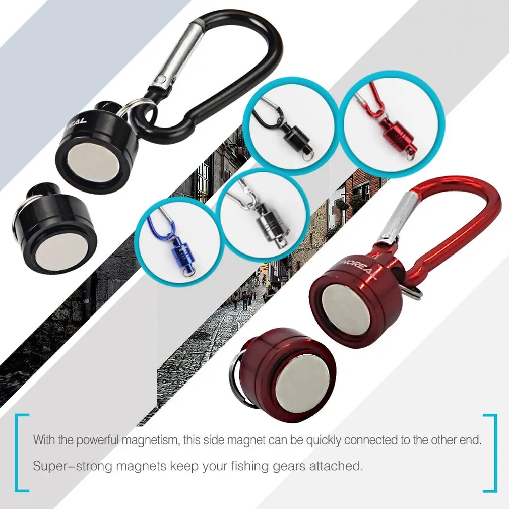 

HONOREAL Magnetic Anti-Lost Telescopic Wire Rope Compact Size Keychain Tactical EDC Chain Return Key Ring Holder Camping Travel