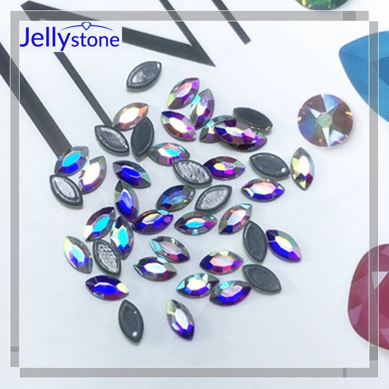 144 шт./пакет овальные Стразы особой формы не требуют горячей фиксации украшения с