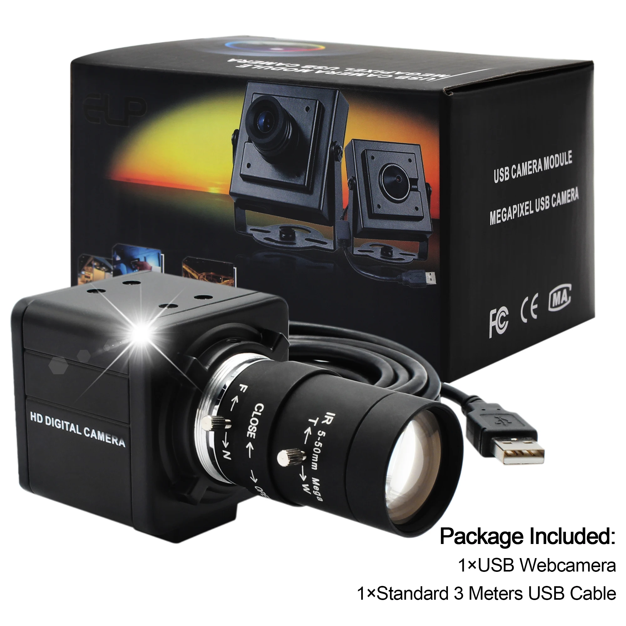 

1080P Full HD 30fps 60fps 120fps Mini PC Webcam USB Camera with Manual Zoom Varifocal CS Lens for Skype ,Video Calling Recording
