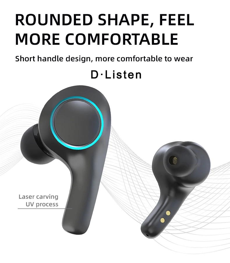 

Hot Sale TWS Bluetooth Earphone Stereo Earbud Wireless Bluetooth Earphones In-ear Headsets For All Smart Phone