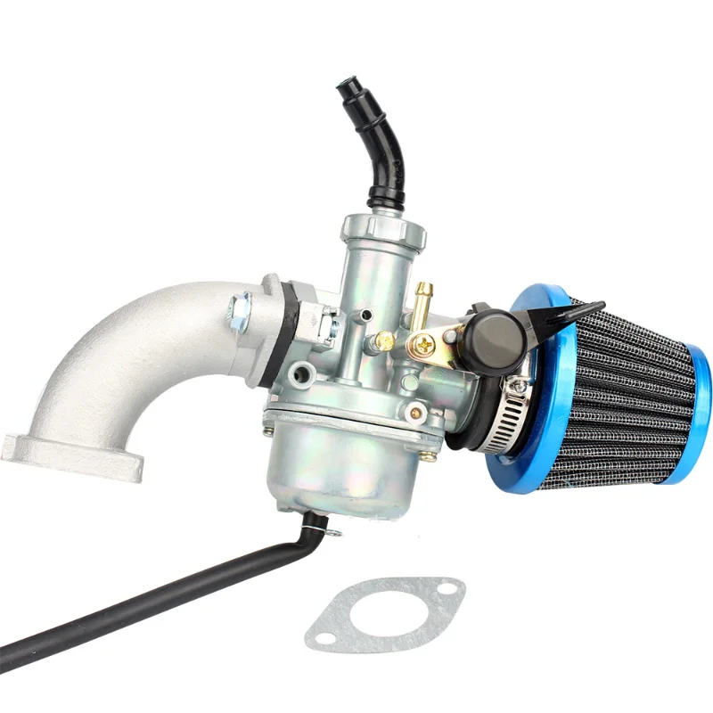 

Карбюратор двигателя мотоцикла PZ22, карбюратор в сборе с воздушным фильтром, ручная дроссельная установка для 50 70 90 110 125cc, карбюратор для пит...