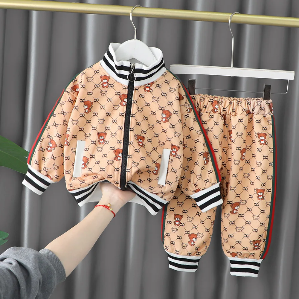 

3pcs Autumn Baby Boy Clothing Sets Suit For Boys Clothes Cotton Long Sleeve Coat Pants Birthday Tracksuits Spring Children Suit