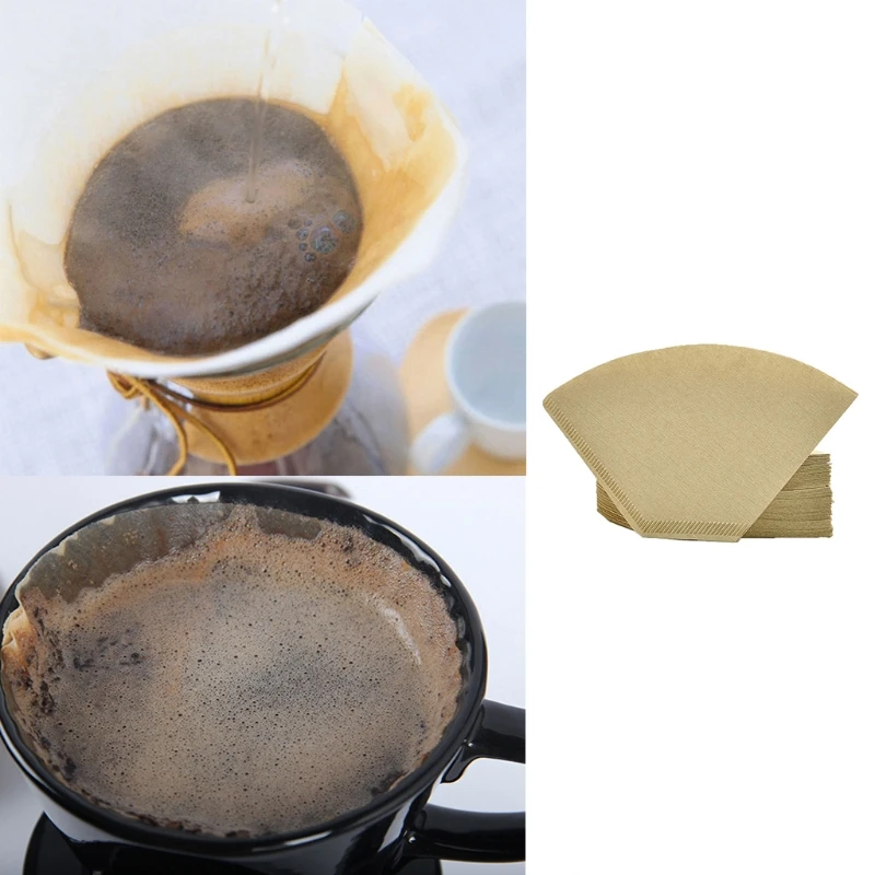 

R9UF 102 "V" Shape Coffee Cup Filter Paper Espresso Machine Mocha Pot Strainer Sheet