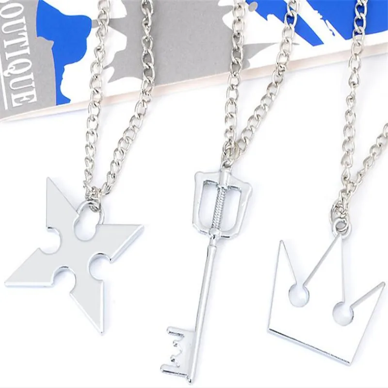 Королевские сердца Сора Корона Roxas Крест Ожерелье Keyblade металлическая цепь A1014