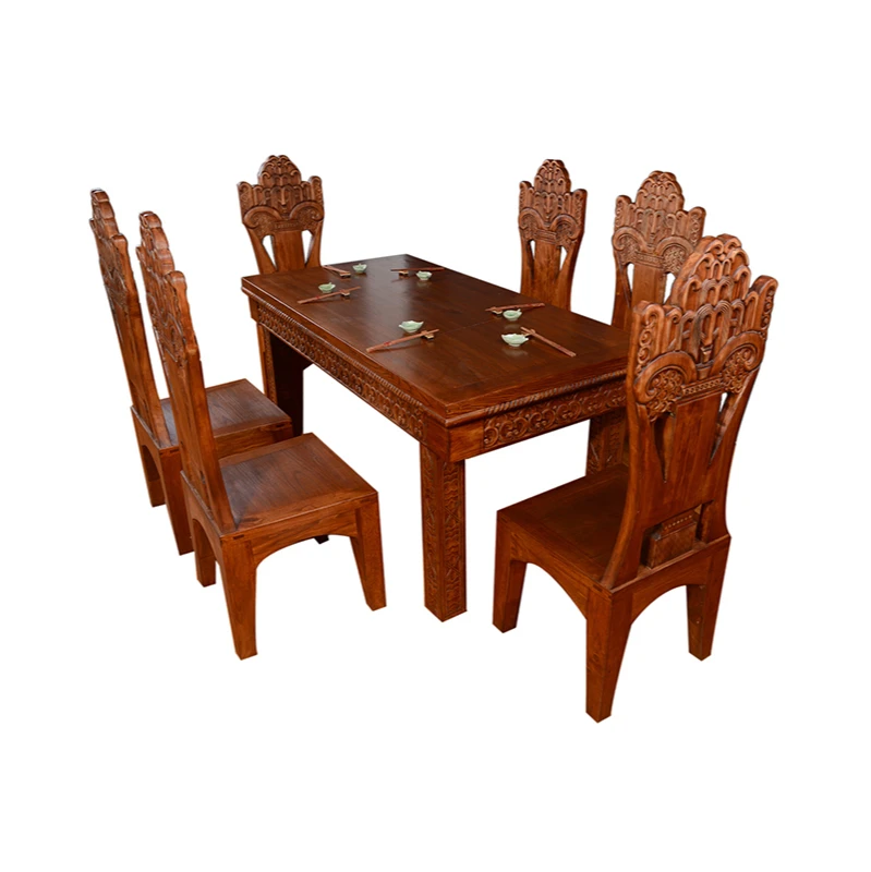

Подставка для рисунков мольберт из стол с шестью стулья обеденные столы и стулья Комплект в китайском стиле из массива дерева деревянная мебель в антикварном стиле