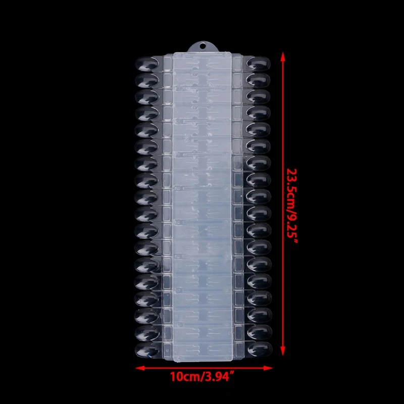 

36 Nails Tips Removable False Fake Acrylic Practice Display Teardrop Natural Color Card Manicure Rack Nail Art Display 2 Color