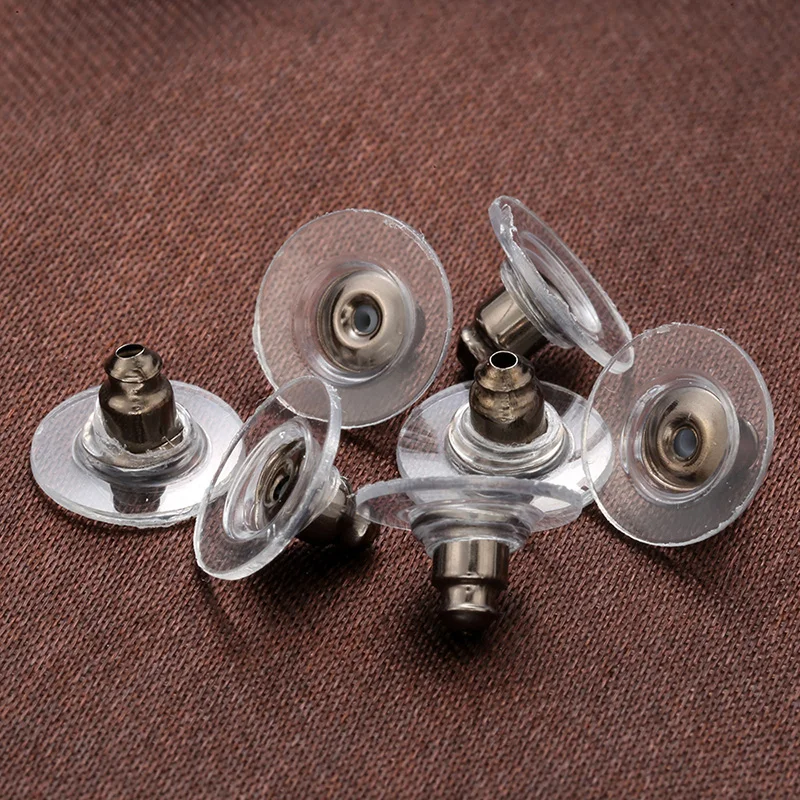 ZHUKOU 50 шт. DIY ремесло аксессуары силиконовые серьги гвоздики задние пробки ушной