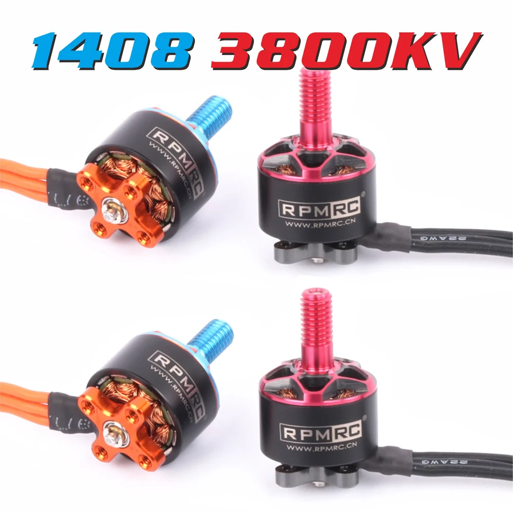 4 шт./1 шт. RPMRC 1408 2700KV/3800KV 2S 4S бесщеточный двигатель для 130 140 150 RC Toys Multicopter Black|Детали и
