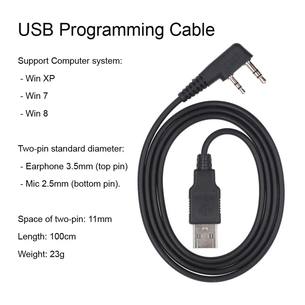 Оригинальный Baofeng USB кабель для программирования рация ПМР DM 5R плюс X 1701 1801 1702 1706 DMR