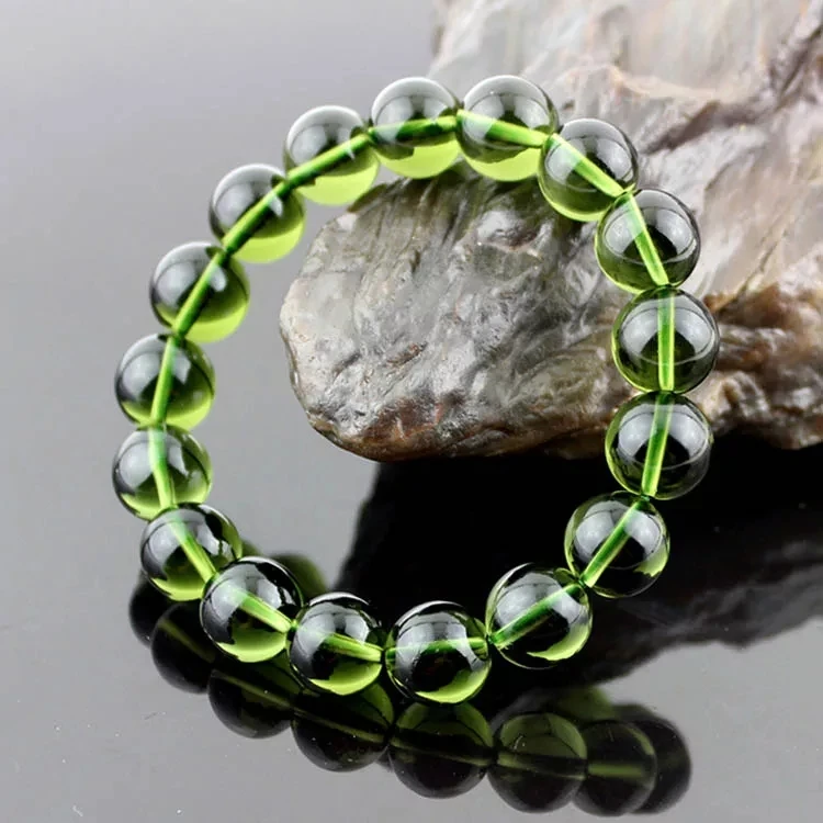 Распродажа A ++ натуральный молдавит зеленый Аэролит браслет из хрустального