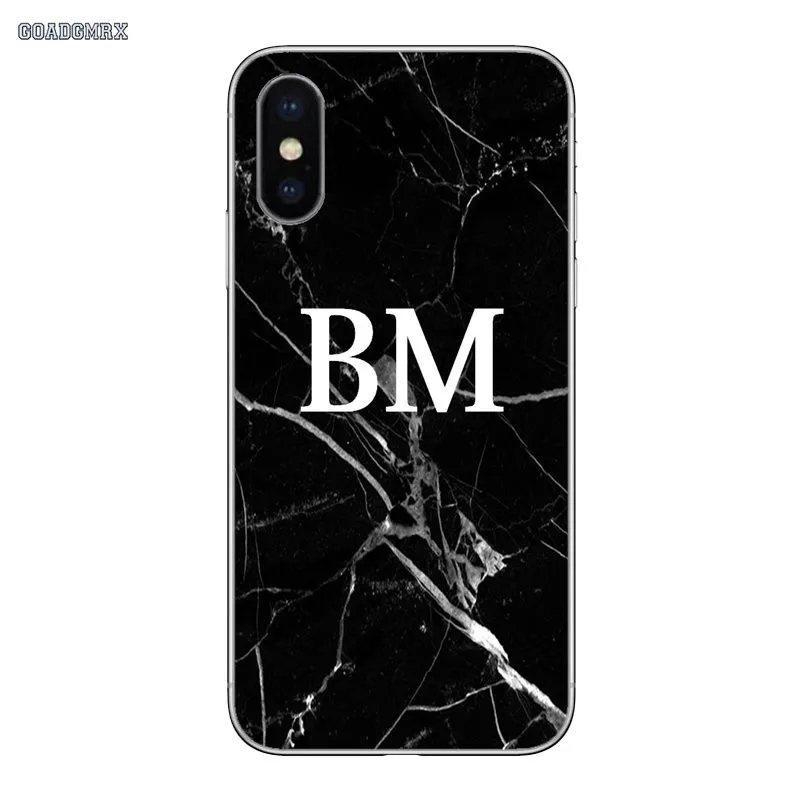 Монограмма мрамор с инициалами насквозь для samsung Galaxy Alpha J1 J3 J5 J7 Prime 2016 J330 530 730