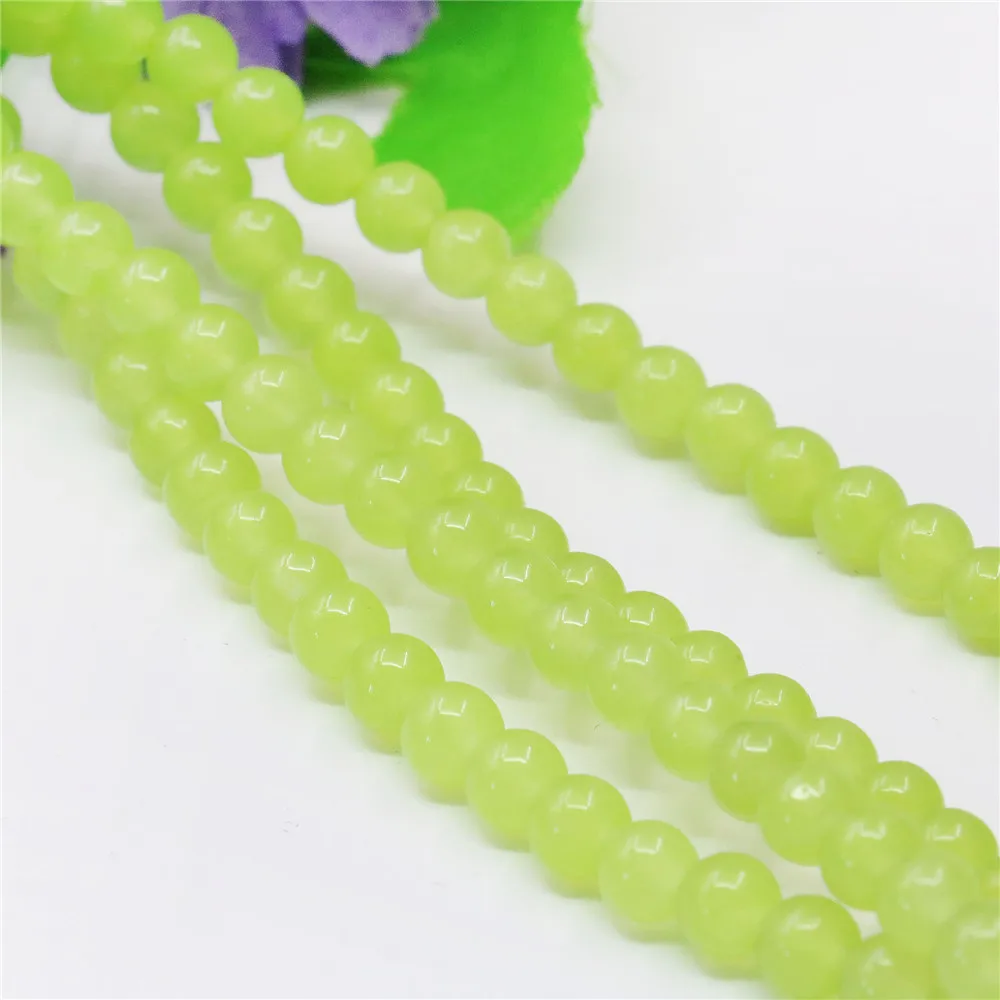 Модные трендовые Круглые бусины 8 мм из зеленого перидота бриллиантовой формы